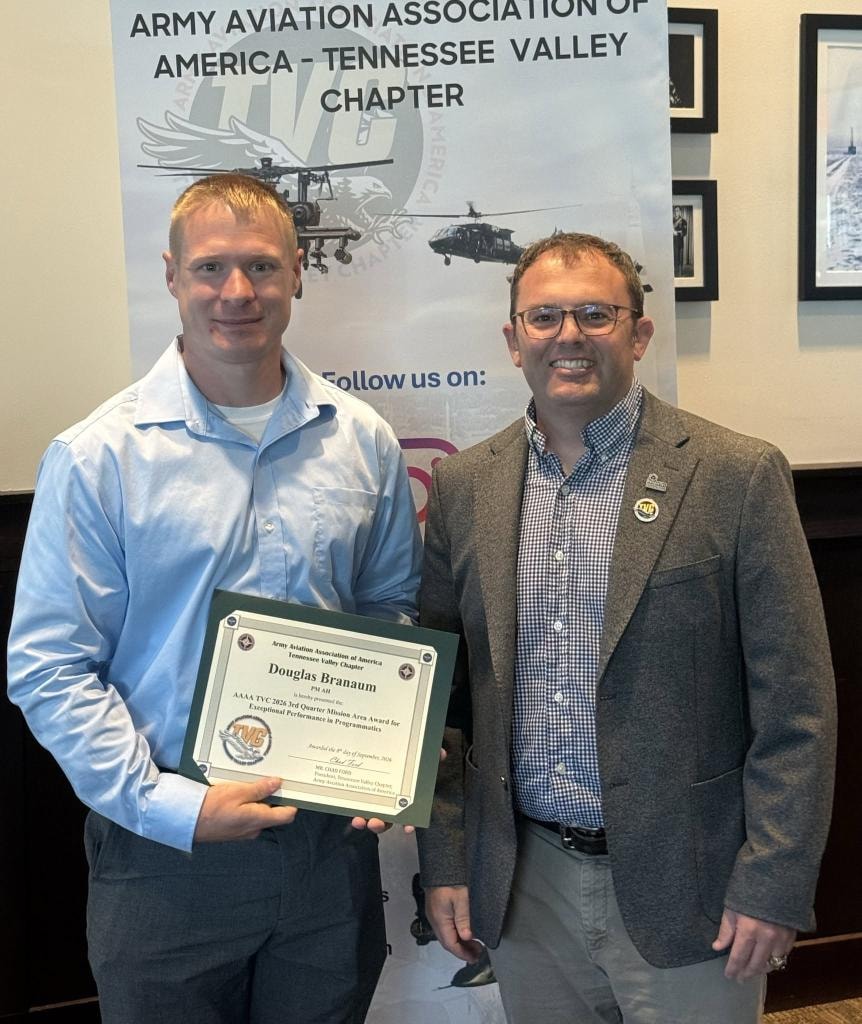 Douglas Branaum receiving award