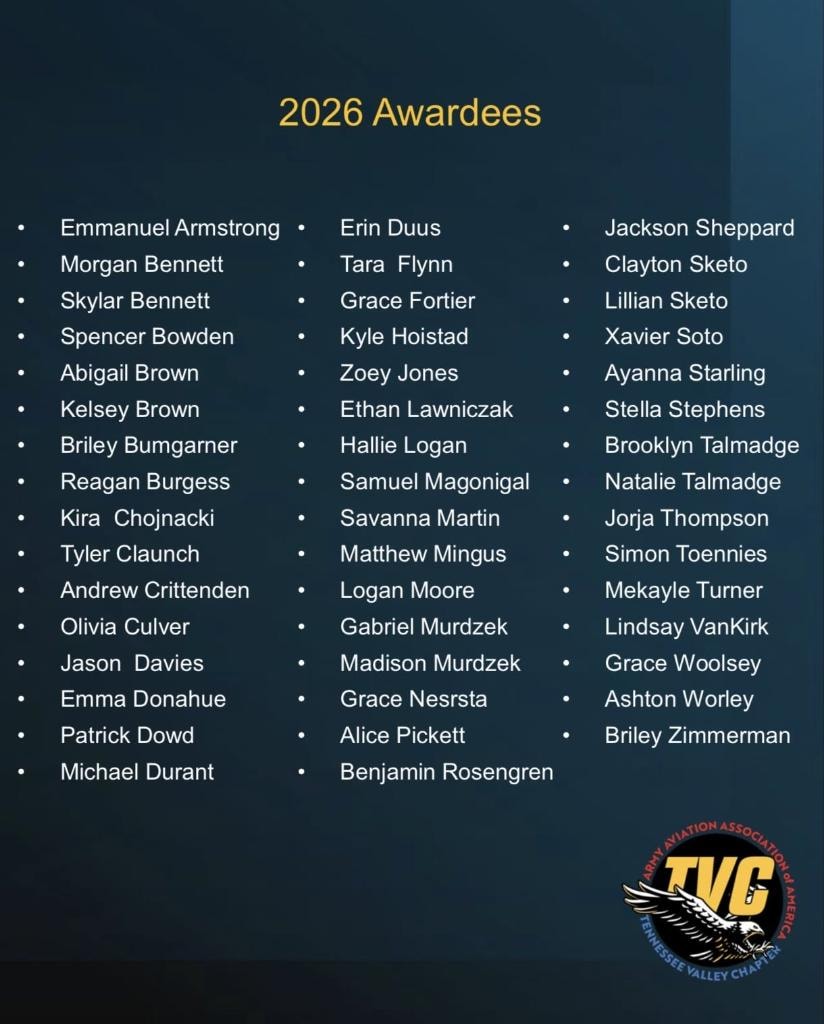 2026 Awardees — full list of 47 TVC AAAA scholarship recipients