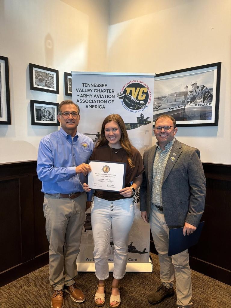 Brooklyn Talmadge receives the Delaware Valley Chapter Scholarship