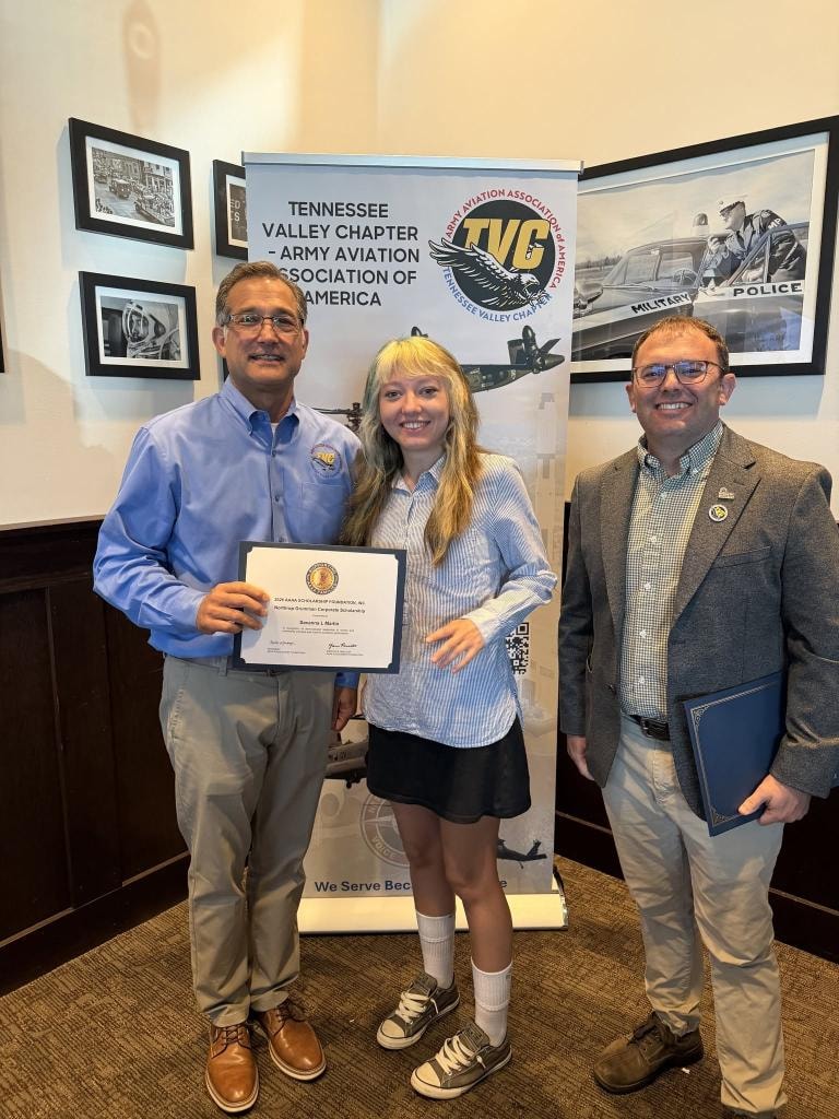 Savanna Martin receives the Northrop Grumman Corporate Scholarship